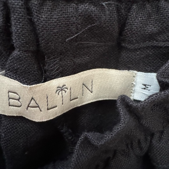 BALILN black tube top + high rise wide leg cropped pant set, size: medium - Picture 4 of 4